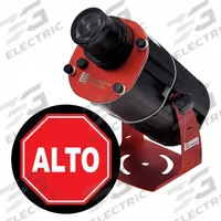 LASERGLOW TECHNOLOGIES Fixed Image Projector: Projector, Lens and Image Template, Alto, Red/White (MPN HSV8F121X). Key specifications — Brand: LASERGLOW TECHNOLOGIES; Includes: Power Supply; Laser Color: Red; Watts: 80 W; Legend/Background Color: Alto; Manufacturer Part Number: HSV8F121X; Product Type: Projector, Lens and Image Template.