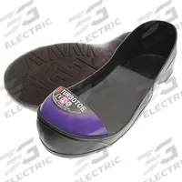IMPACTO Overshoe: For Size 2 to 3, Unisex, Chevron, Black/Purple, Steel Toe, 2XS, Safety-Toe, 1 PR (MPN TTUXXS). Key specifications — Brand: IMPACTO; Size: 2XS; Footwear Sole Pattern: Chevron; Color: Black; Gender: Unisex; Product Type: Safety-Toe Overshoe; Toe Cap Material: Steel.