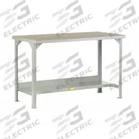 LITTLE GIANT Workbench: Fixed Ht, 84 in x 36 in, Gray, No Additional Components, Particleboard (MPN WSH1-3684-36). Key specifications — Included Components: No Additional Components; Brand: LITTLE GIANT; Color: Gray.