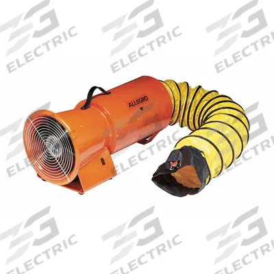 ALLEGRO Confined Space Fan: 115 V AC, 8 in Duct Dia, 1/3 hp Horsepower - Axial Blower & Ducting Combination Units