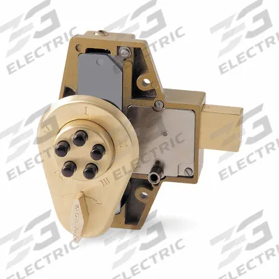 SIMPLEX Mechanical Push Button Deadbolt: 1 1/2 in Door Thick - Max, Push Button - Mechanical Keyless Access Deadbolts