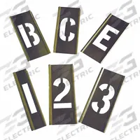 APPROVED VENDOR Stencil Set: 2 in Character Ht, 1 1/2 in Character Wd, Brass (MPN 6A231). Key specifications — Includes: Beginner; Characters Included: Dash (-); Brand: APPROVED VENDOR; Included Characters: Ampersand (&).