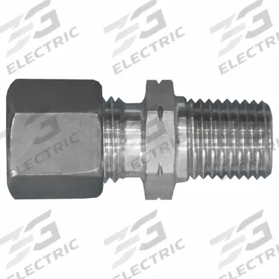 BRENNAN INDUSTRIES Compression Fitting Adapter: 10 mm OD x 3/4 in Pipe size - Flareless Bite-Type Stainless Steel Compression Fittings