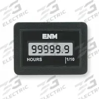 ENM Hour Meter: Hour Meters, Front Panel Mounting, Digital, 1/2 in x 1 1/4 in, 98 V AC – 120 V AC (MPN T1140EB). Key specifications — Mounting Style: Flush; Bezel Face Shape: Rectangular; Hour Unit Increment: Tenth; Brand: ENM; Manufacturer Part Number: T1140EB; Meter Type_Broad: Digital.