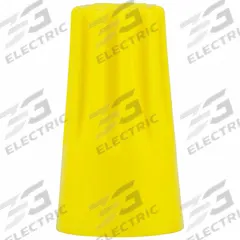 3M Twist-On Wire Connectors: Yellow, Wire Sizes 18 AWG – 12 AWG, 600 V, 1,000, PK (MPN H-33-BIN). Key specifications — Brand: 3M; Maximum Wire Combination: (2) 14 AWG with (2) 18 AWG; Manufacturer Part Number: H-33-BIN; Minimum Wire Combination: (4) 22 AWG.