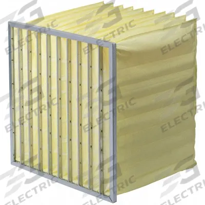 GRAINGER Pocket Air Filter: 24 in x 24 in x 15 in, MERV 15, Yellow, Fiberglass - MERV 15 Pocket Air Filters