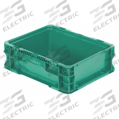 ORBIS Straight Wall Tote: 2.2 gal, 12 in x 15 in x 5 in, Stacking Capable - Solid Straight-Wall Containers