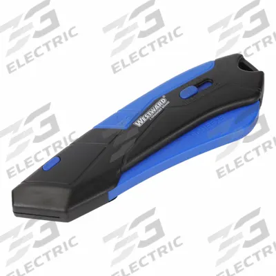 WESTWARD Safety Knife: 5 1/2 in Overall Lg, Rubberized, 2 in Overall Wd, Plastic - Automatic Retracting Utility Knives