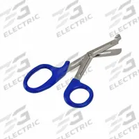 MABIS Medical Shears: Shear, Stainless Steel, Serrated, Plastic, 7 1/2 in Overall Lg, Reusable, Blue (MPN 27-755-010). Key specifications — Disposability: Reusable; Product Type: Shear; Color: Blue; Blade Material: Stainless Steel; Handle Material: Plastic; Brand: MABIS; Blade End Type: Serrated.