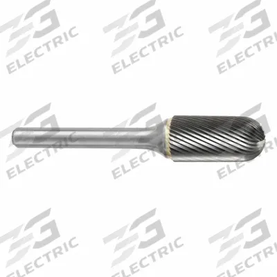 SGS PRO Carbide Bur: Ball-Nosed Cylinder, SC-42, Single Cut, 1/8" x 9/16" Head - Single-Cut Ball-Nosed Cylinder Burs