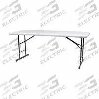ICEBERG Folding Table: Rectangle Table Shape, Platinum Granite Tabletop, 30 in Dp, 72 in Wd, Adj Ht (MPN 65623). Key specifications — attr1035217: Platinum Granite; attr1035250: Platinum Granite; attr1035202: ICEBERG.