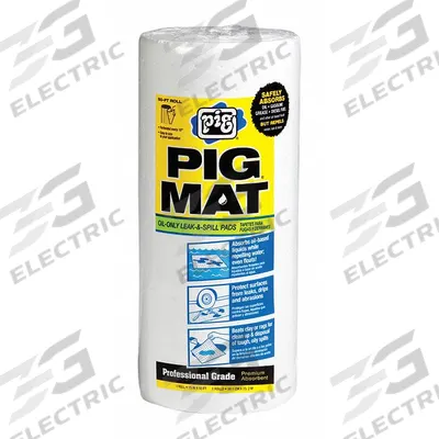 PIG Sorbent Roll: 15 in Lg, 15 in Wd, Polypropylene - Sorbent Rolls