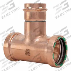 QUICKFITTING SUREPRESS Crimp Tee: Tee, 2 1/2 in CTS x 2 1/2 in CTS x 2 in CTS size, Copper (MPN SPWT776R). Key specifications — Brand: QUICKFITTING SUREPRESS; Series: SurePress; Broad - Material for Bullet: Copper Or Bronze; Brand - Broad: QUICKFITTING SUREPRESS.