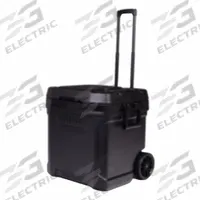 IGLOO Roller Chest Cooler: Black, 98 Cans, 62 qt Cooler Capacity, 5 day Ice Retention (MPN 00034568). Key specifications — Brand: IGLOO; Drain Plug: Included; Wheels Included (FILTER): Yes.