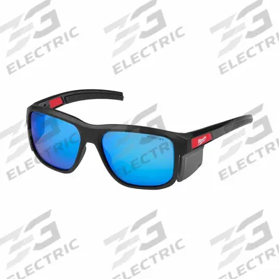 MILWAUKEE TOOL & EQUIPMENT Safety Glasses: Blue Lens, Full-Frame, Scratch-Resistant - Padded Comfort-Fit Safety Glasses