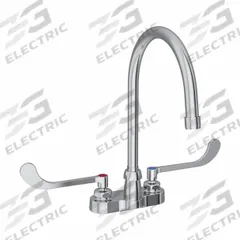 ELKAY Handle-Operated Faucet: Elkay®, Brass, Centerset, Deck, 2 Mounting Holes, 1.5 gpm Flow Rate (MPN LK406GN08T6). Key specifications — Series: Elkay®; Brand: ELKAY.
