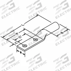Compression Lugs: For 2 AWG, Stranded Wire, 1/2 in Stud Size, Long, Copper Barrel (MPN 31125). Key specifications — Inspection Hole: No; For Wire Type: Stranded; For Wire Sizes: 2 AWG; Brand: 3M; Manufacturer Part Number: 31125.