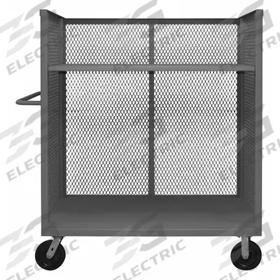 APPROVED VENDOR Box Truck: 3,000 lb, Flush Lip, 31 in L x 55 in W x 57 in H Overall Dim. - Single-Side-Access Mesh-Wall Stock Trucks