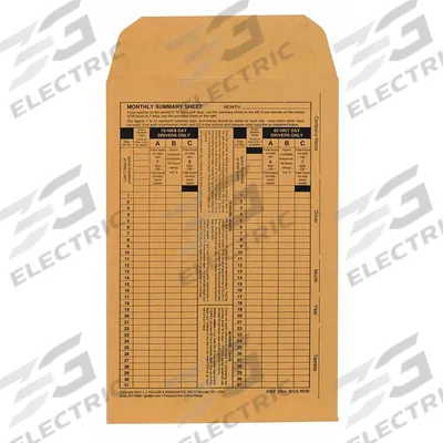 JJ KELLER Monthly Log Summary Envelopes (MPN 8539)