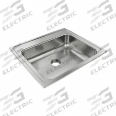 JUST MANUFACTURING Bowl Drop-In Sink: 22 in Overall Lg, 19 1/2 in Overall Wd, 4 1/2 in Bowl Dp (MPN SLNADA1921A452-J). Key specifications — Brand: JUST MANUFACTURING; Color Family: Silver/Gray.