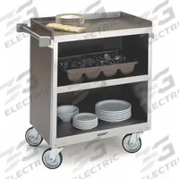 LAKESIDE Enclosed Cart: Enclosed, 700 lb Max Load Capacity, 3 Shelves, 37 in Overall Ht (MPN 844GS). Key specifications — NSF Certified: No; Brand: LAKESIDE; Caster Type: (2) Swivel; Enclosed/Open/Partially Enclosed: Enclosed; Color: Gray Sand; Material: Stainless Steel; Product Type: Enclosed Cart.