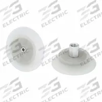 SCHMALZ Vacuum Pad Assembly: Flat, G1/4 in Vacuum Port, 108 mm Pad Dia, Food Grade Silicone Rubber (MPN 10.01.01.14076). Key specifications — attr1019136: 10.01.01.14076; attr1019138: SCHMALZ; attr1019139: 55 A.