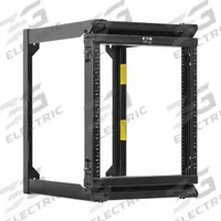 EATON TRIPP LITE Server Rack: 12 Rack Units, Wall Mount, 29 5/8 in x 22 1/4 in x 25 1/4 in, Steel (MPN SRWO12US2). Key specifications — Brand: EATON TRIPP LITE; Includes: (2) Wall-Mount Bracket Frames; Material: Steel; Features_Broad: 2 Post; Hinged Front.