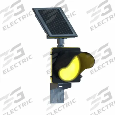TAPCO Solar Traffic Beacon: Power Source Solar, Lamp Type LED, Light Color Amber - Flashing Sign Beacons