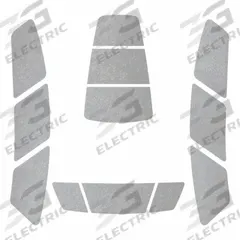 REFLECTIVE STICKERS KIT: 7 in Ht, 5 in Wd, Engineering-Grade Retroreflective, Hi-Vis/Reflective (MPN GH622)