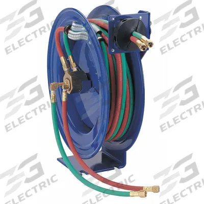 COXREELS Welding Hose Reel: 100 ft (1/4 in I.D.), 200 psi Max Op Pressure, Includes Hose - Standard Welding Spring-Return Hose Reels