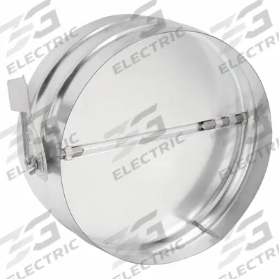 Dayton 14"dia GSteel Manual Balancing Dampr: 14 in Duct, 6 3/8 in L, Steel - Round Manual Balancing Dampers