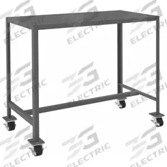 DURHAM MFG Work Table: Fixed Ht, Steel, 48 in x 24 in, 2,000 lb Overall Load Capacity (MPN MTM244842-2K195). Key specifications — Unit Type: Not Expandable or Modular; Assembly: Fully Assembled; Wheel Material: Phenolic; Frame Material Finish: Powder Coated; Mobility: Casters; Height Adjustability: Fixed Height; Caster Type: (4) Swivel Locking; Frame Construction: Welded Only.