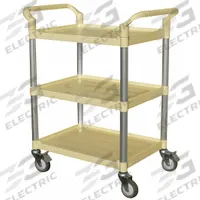 APPROVED VENDOR Utility Cart: 250 lb, 3 Shelves, 24 in L x 18 in W Self, Beige, Raised (2) (MPN 35KT24). Key specifications — Shelf Color: Beige; Brand: APPROVED VENDOR; Caster/Wheel Configuration: (2) Swivel.