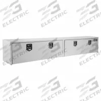 BUYERS PRODUCTS Top Sider: Topside Truck Box, Double Drop-Down Doors Lid, T-Handle, 96 in Overall Wd (MPN 1702920). Key specifications — Brand: BUYERS PRODUCTS; Color: White; Lock Type: Keyed.