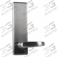 FALCON EXITS Mechanical Exit Device Trim: Chrome (MPN 510L-BE-Q US26D). Key specifications — Color: Silver; Product Type: Mechanical Exit Device Trim; Brand: FALCON EXITS; Outside Trim Type: Lever; Exit Device Style: Quantum; ADA Compliant: Yes.