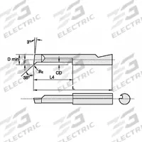 WIDIA Boring Bar: Boring, Bright (Uncoated), 0.0730 in Center to Cutting Tip, Right Hand (MPN APD156500R)