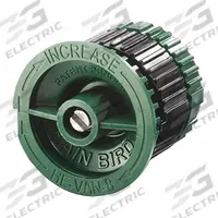 RAIN BIRD High Efficiency Adjustable Nozzle,8 ft.: 0 to 360°, 8 ft (MPN HEVAN08). Key specifications — Throw Radius: 8 ft; Brand: RAIN BIRD; Pattern: 0 to 360°; Sprinkler Head or Nozzle Type: Variable Arc Nozzle.