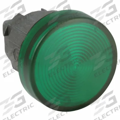 SCHNEIDER Pilot Light Head: 22 mm Panel Mounting Hole Dia, Green, Fresnel, LED - Pilot-Light Heads