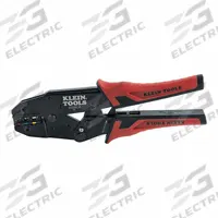 KLEIN TOOLS Ratchet Wire Crimper: For Wire Terminal, 10 to 22 AWG, 9 in Overall Lg, Steel, Insulated (MPN 3005CR). Key specifications — attr510581: KLEIN TOOLS; attr510795: Crimper; attr545845: Non-Insulated.