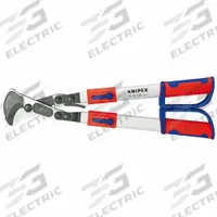 KNIPEX Ratchet Cable Cutter: Multi-Component Handle, Shear, For 1 1/2 in Max Dia Data Cable (MPN 95 32 038). Key specifications — attr324789: KNIPEX; attr308384: Shear; attr308389: Multi-Component; attr308391: MCM 550.