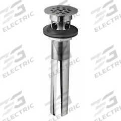 SPEAKMAN Strainer Drain Assembly: Brass, Chrome, 7 1/4 in Overall Ht, 2 in Overall Dia, Slip (MPN S-3440). Key specifications — Product Type: Sink Drain; Brand: SPEAKMAN; Finish: Chrome; Material: Brass; Includes Overflow: No.