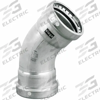 VIEGA MEGAPRESS Crimp Elbow Fitting: 3 in Pipe x 3 in Pipe Size, Press-fit x Press-fit - Stainless Steel Press Fittings