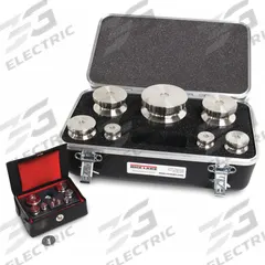 RICE LAKE WEIGHING SYSTEMS Calibration Weights Set: 5 kg Nominal Mass, Cylinder/Leaf Calibration Wt (MPN 12537). Key specifications — Kit Contents Included: Case; Brand: RICE LAKE WEIGHING SYSTEMS; Calibration Weight Material: Stainless Steel.