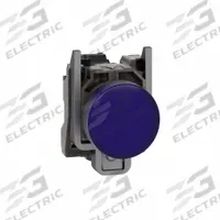 SCHNEIDER ELECTRIC Pilot Light: 22 mm Panel Mounting Size, Blue, LED, XB4 Series (MPN XB4BVM6). Key specifications — Series: XB4; Brand: SCHNEIDER; Includes Push-To-Test: No Push-To-Test Included.