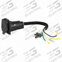CURT Automotive Electrical Adapter: 4-Way Flat, 7-Way Blade, Plastic, 15 1/2 in Overall Lg (MPN 57184)
