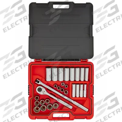 PROTO Socket Set: 1/2 in Drive, 30 Piece, SAE - SAE Socket Sets with Drive Tools
