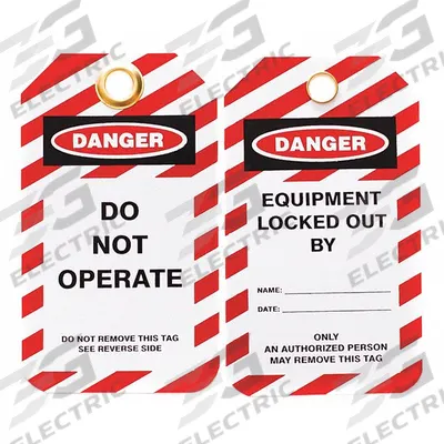 SKILCRAFT Lockout Tag: Danger, Danger Do Not Operate, Plastic, Date/Name, Write-On Surface - Safety