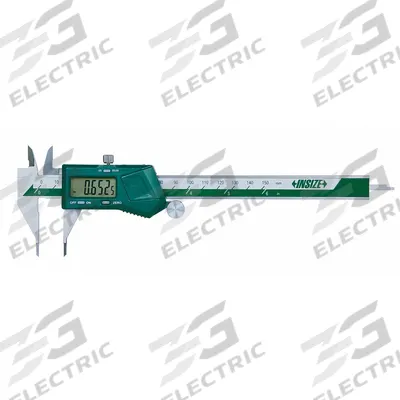 INSIZE Small Point Jaw Digital Caliper: 0 in to 6 in /0 mm to 150 mm, Cabled - Digital Calipers with Nib-Style & Pointed Jaws for Small Grooves & Recesses