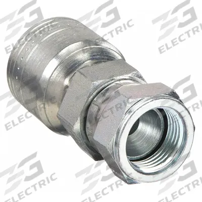 AEROQUIP Hydraulic Crimp Fitting: Steel x Steel, Straight, -20 For Hose Dash Size - Aeroquip Crimp Hydraulic Hose Fittings with BSPP Connection