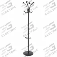 ALBA Coat Tree: 8 Hooks, 70 1/2 in Overall Ht, 16 in Overall Wd, 16 in Overall Dp, Steel, Black (MPN ABAPMVIENAN). Key specifications — Color: Black; Finish: Epoxy Painted; Material: Steel.
